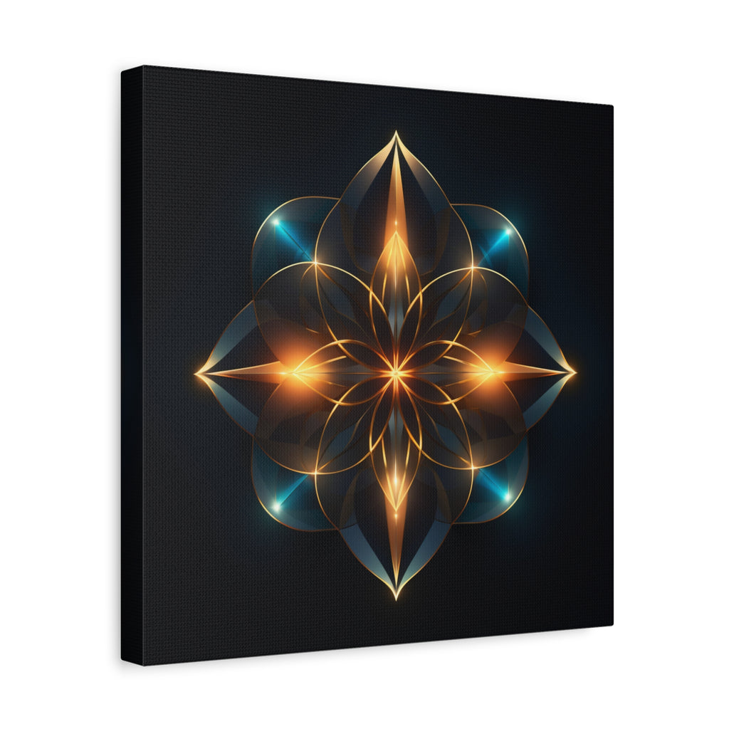 Luminous Accord — Futuristic Sacred Geometry Mandala Wall Art
