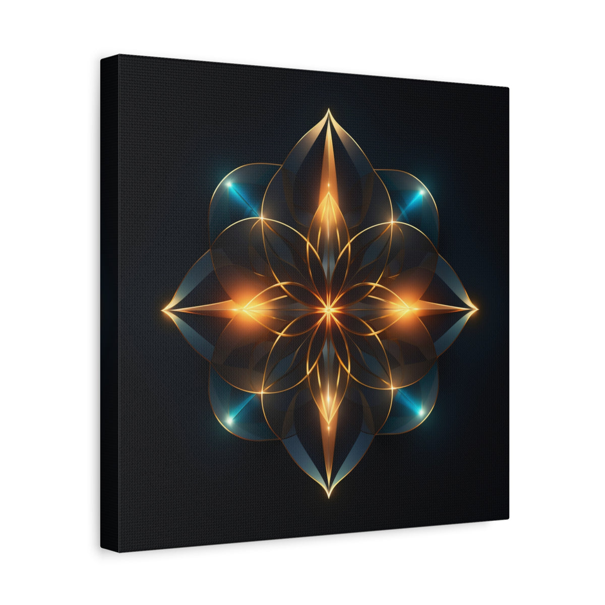 Luminous Accord — Futuristic Sacred Geometry Mandala Wall Art