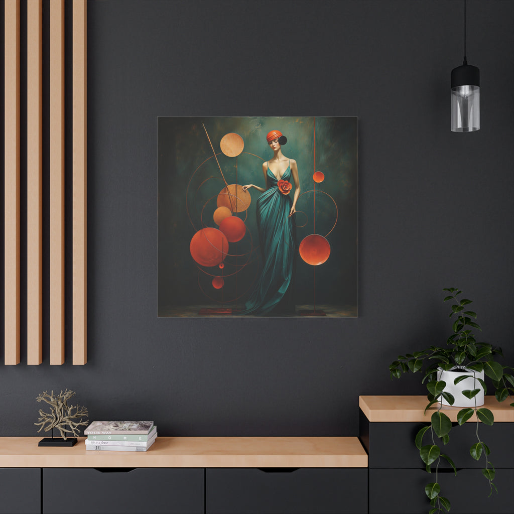 The Geometry of Grace — Art Deco Fashion Portrait Fine Art Print