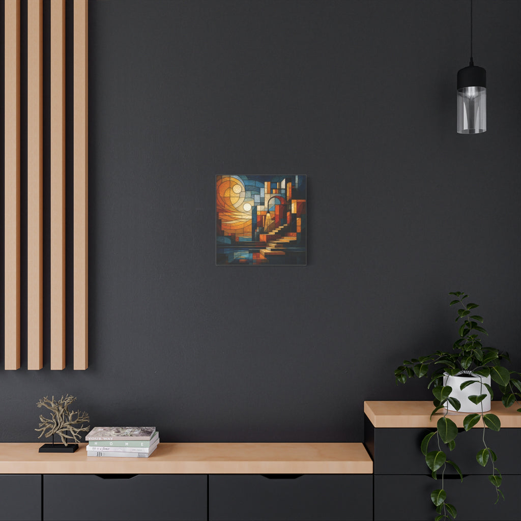 The Way Forward — Modern Architectural Stained Glass Abstract Wall Art
