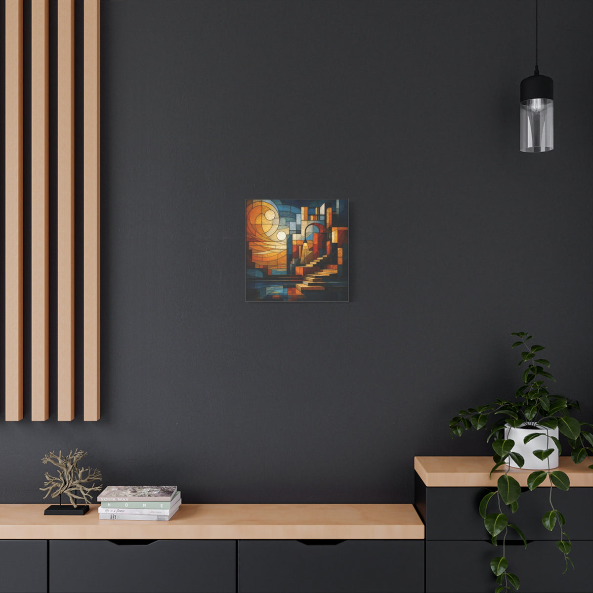 The Way Forward — Modern Architectural Stained Glass Abstract Wall Art