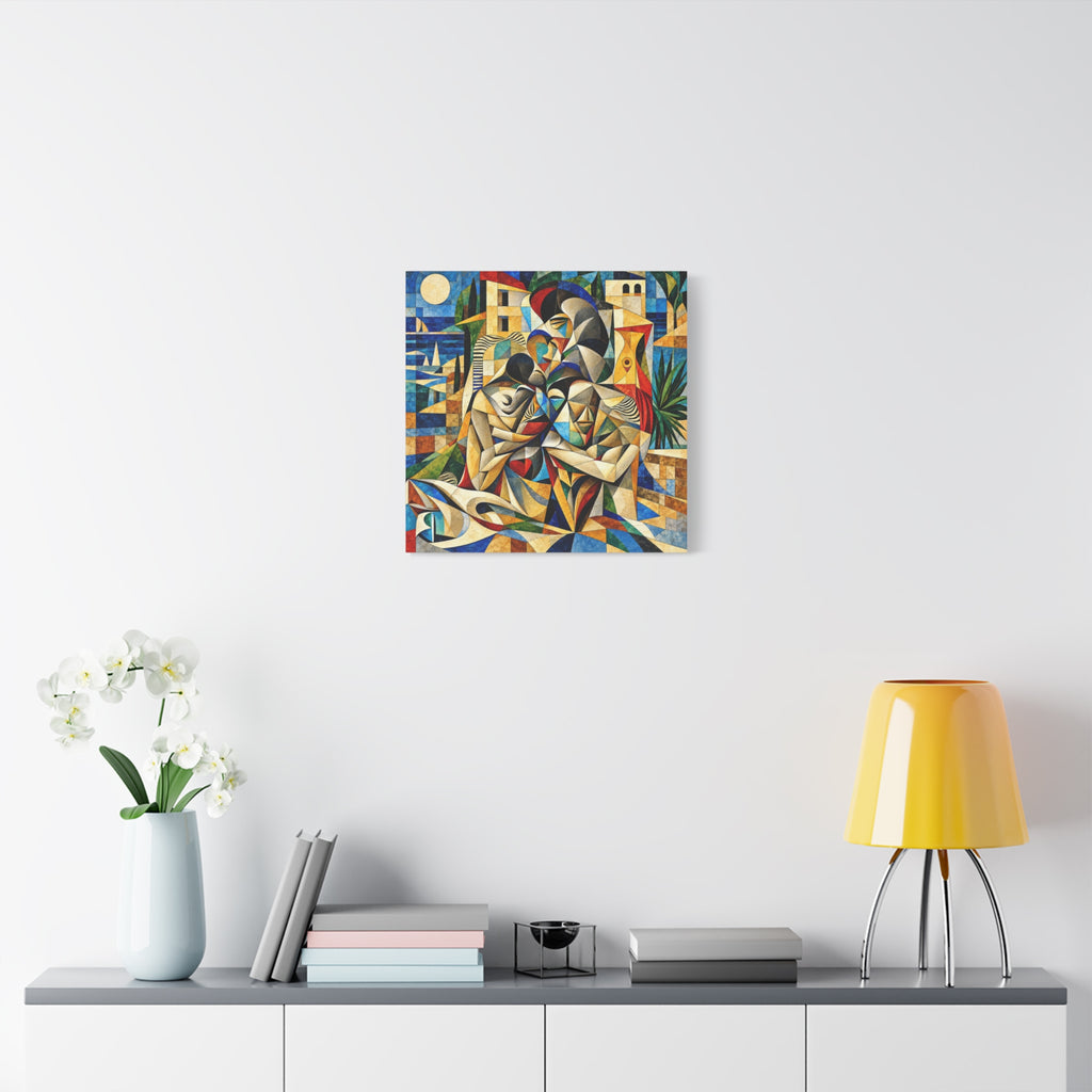 Held Between Tides — Cubist Family & Coastal Fine Art Print