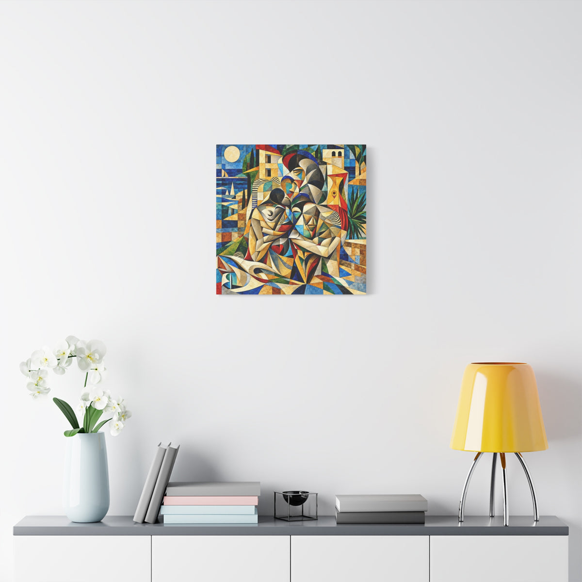 Held Between Tides — Cubist Family & Coastal Fine Art Print