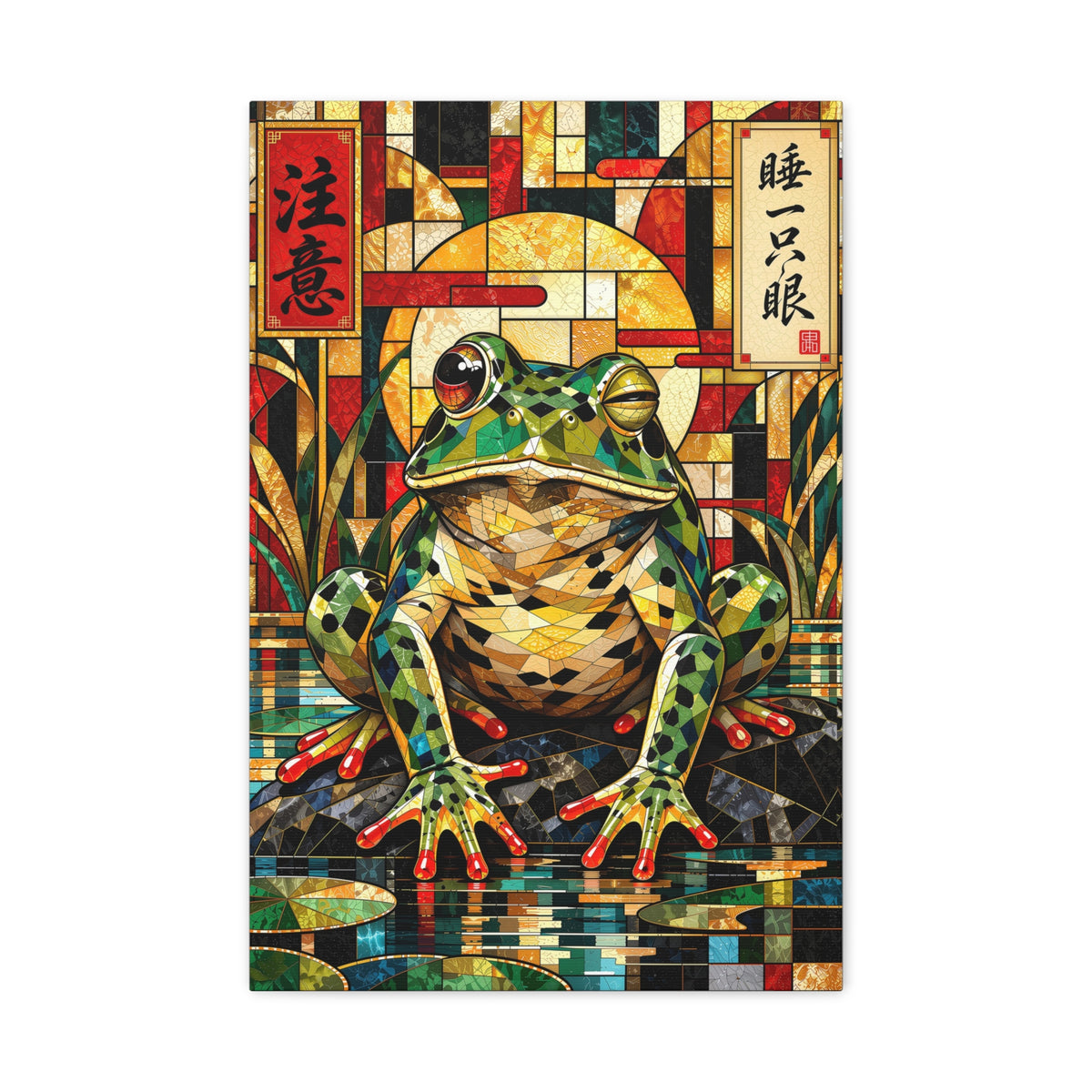 Sleep With One Eye Open — Cubist Stained-Glass Style Wall Art