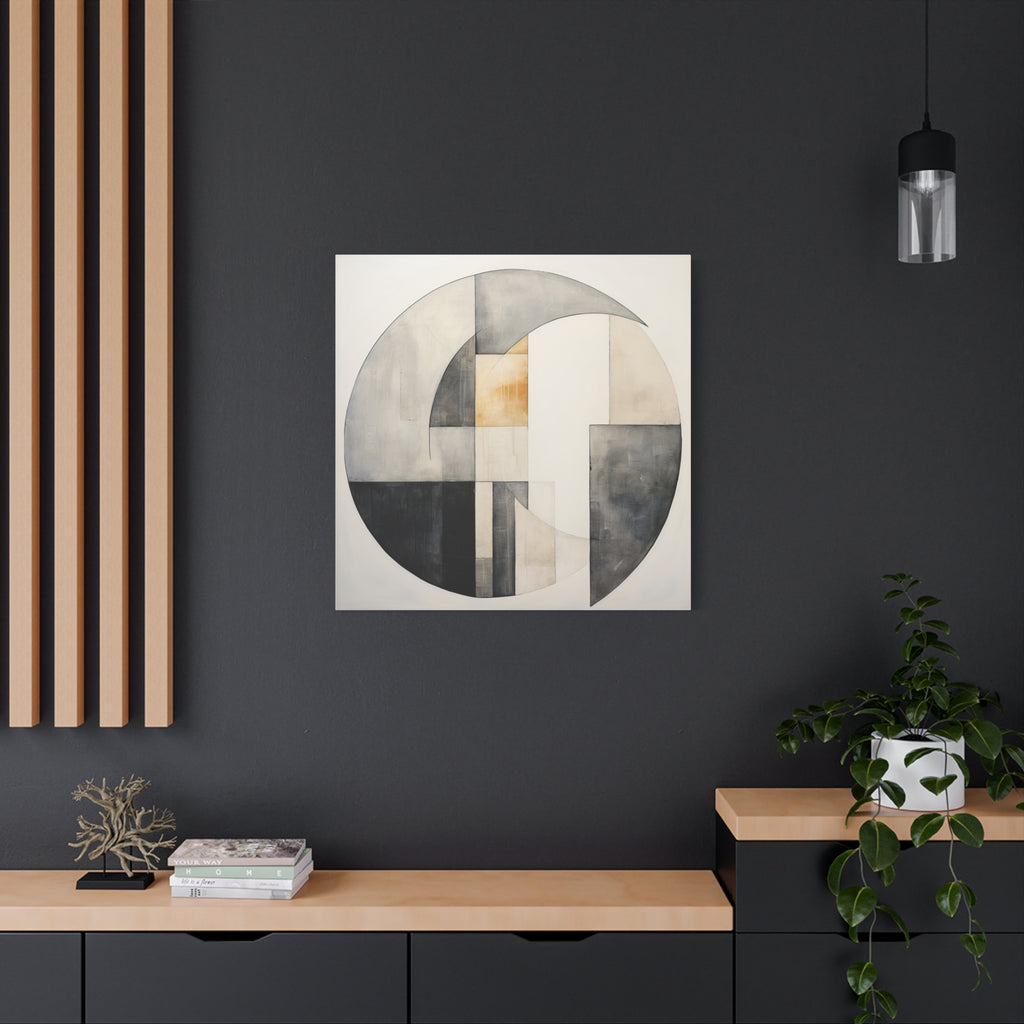 The Shape of Stillness — Minimalist Geometric Abstract Wall Art