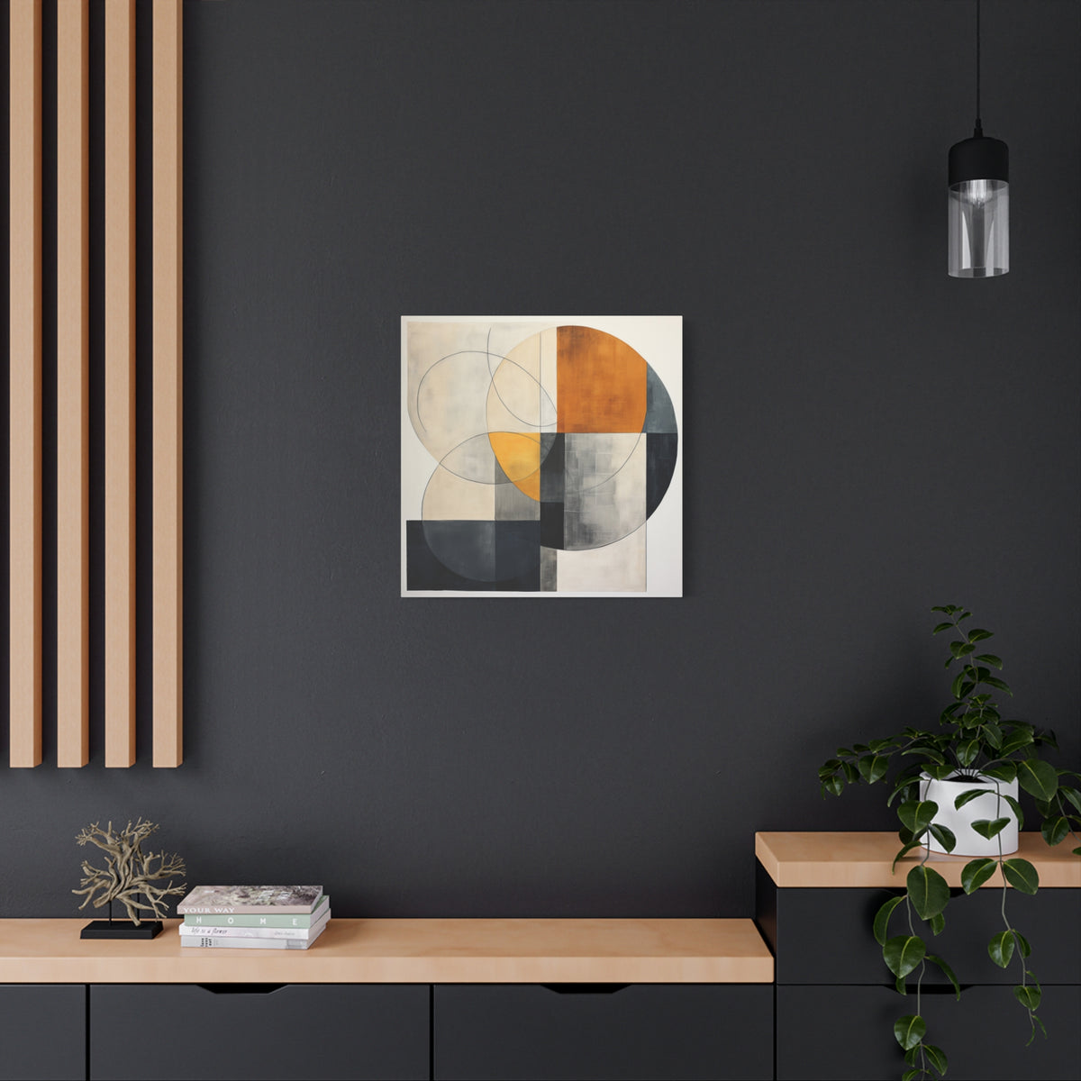 Circles in Conversation — Modern Geometric Abstract Wall Art