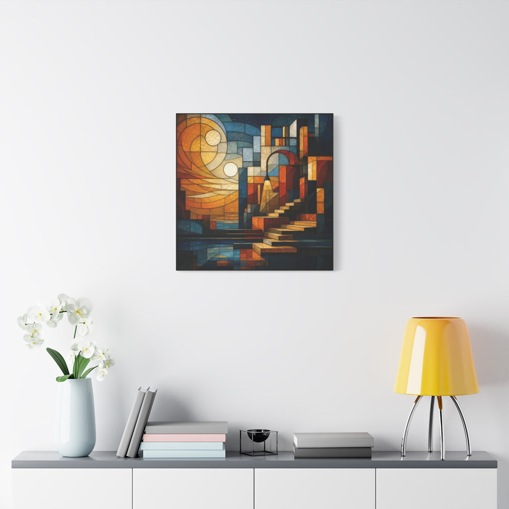The Way Forward — Modern Architectural Stained Glass Abstract Wall Art