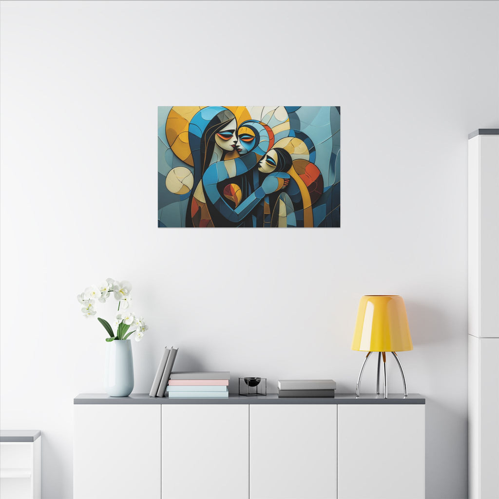 Circle of Care – Abstract Family Portrait Canvas Print