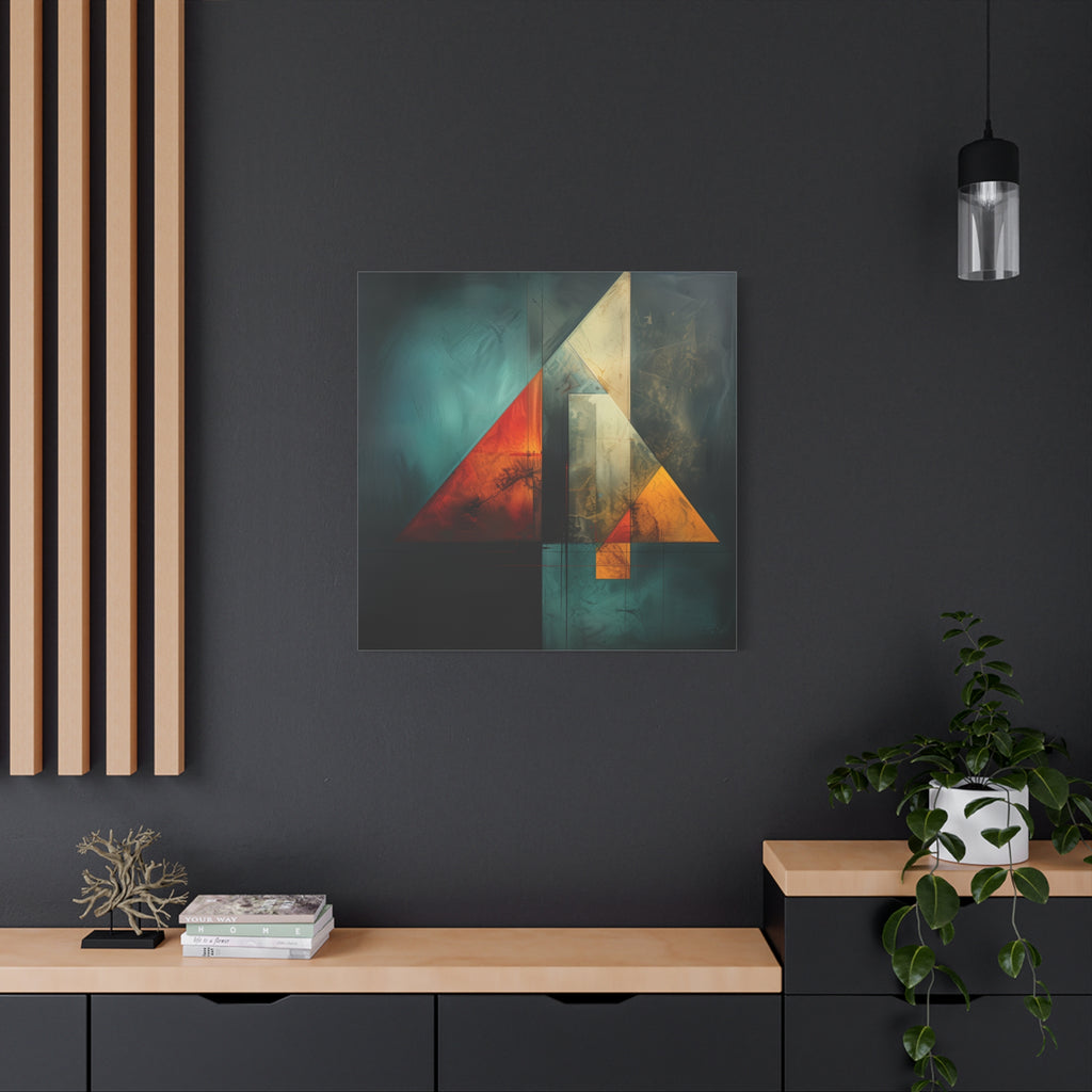 Geometry of Silence — Modern Geometric Abstract Wall Art