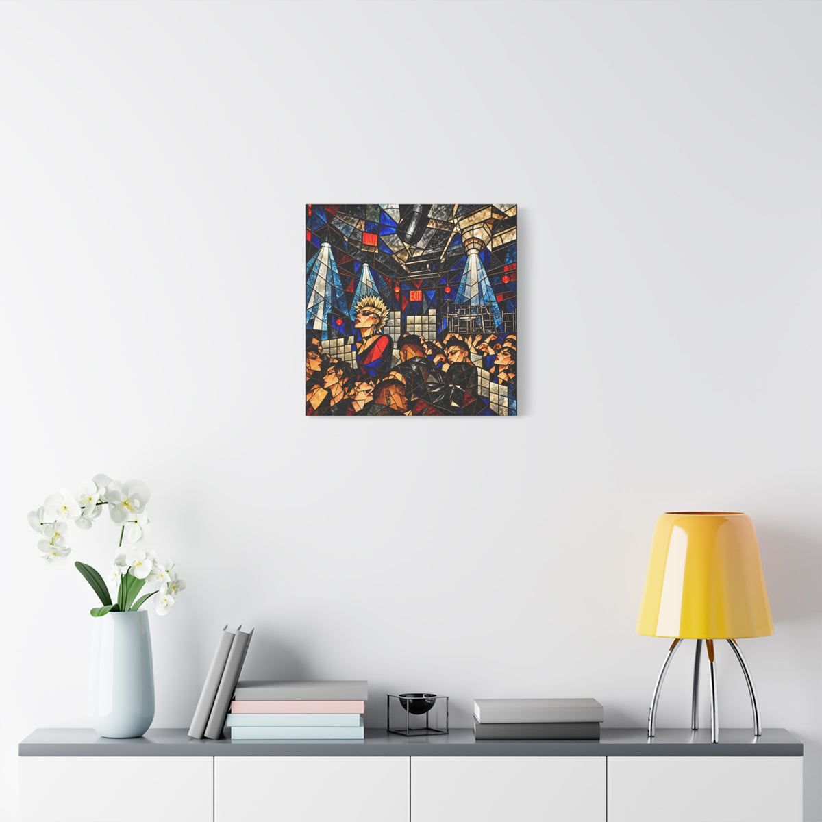 Feels Like #'s — Cubist Stained Glass Nightlife Fine Art Print