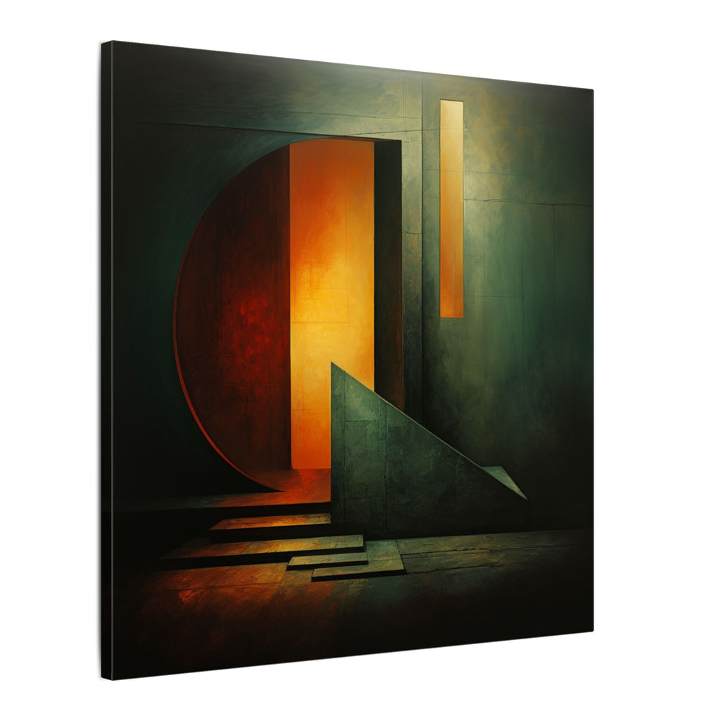 The Doorway Holds the Sun – Abstract Architectural Canvas Print