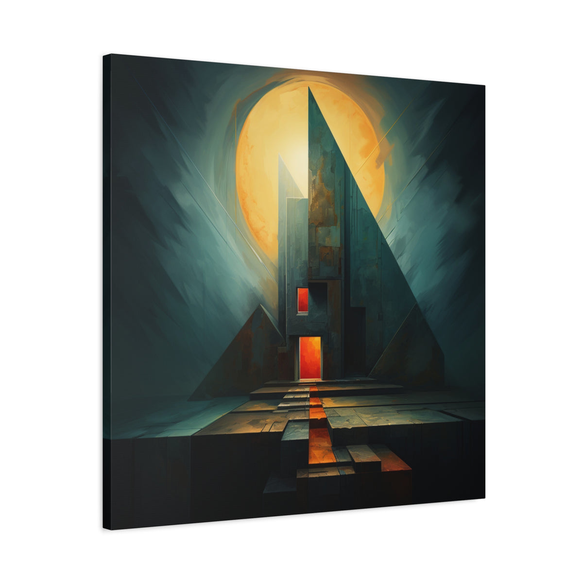 Beacon at the Edge — Futuristic Architectural Abstract Wall Art