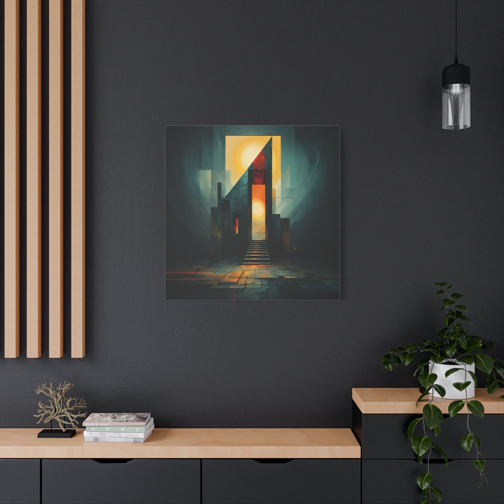 Ascend Into Light — Futuristic Architectural Abstract Wall Art
