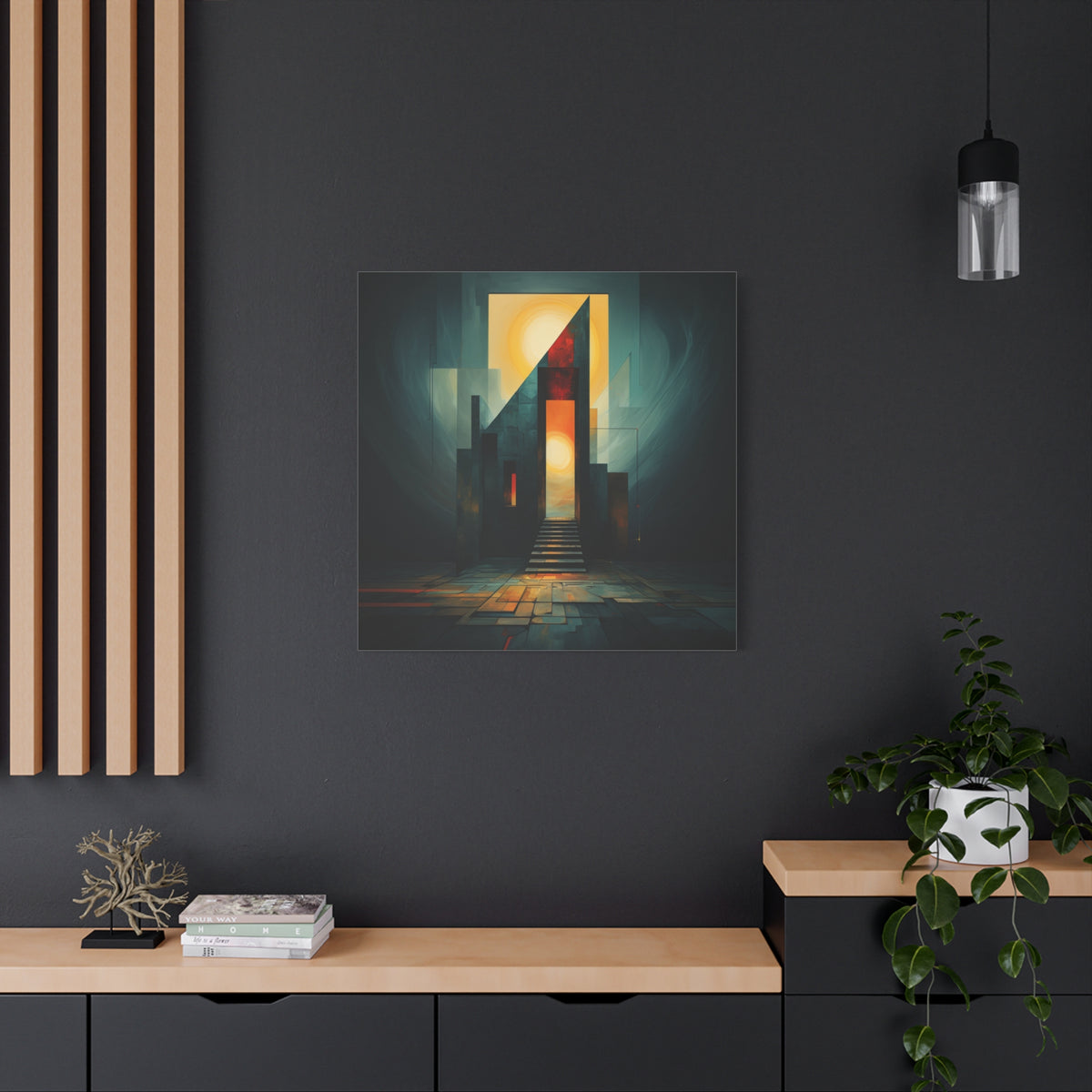 Ascend Into Light — Futuristic Architectural Abstract Wall Art