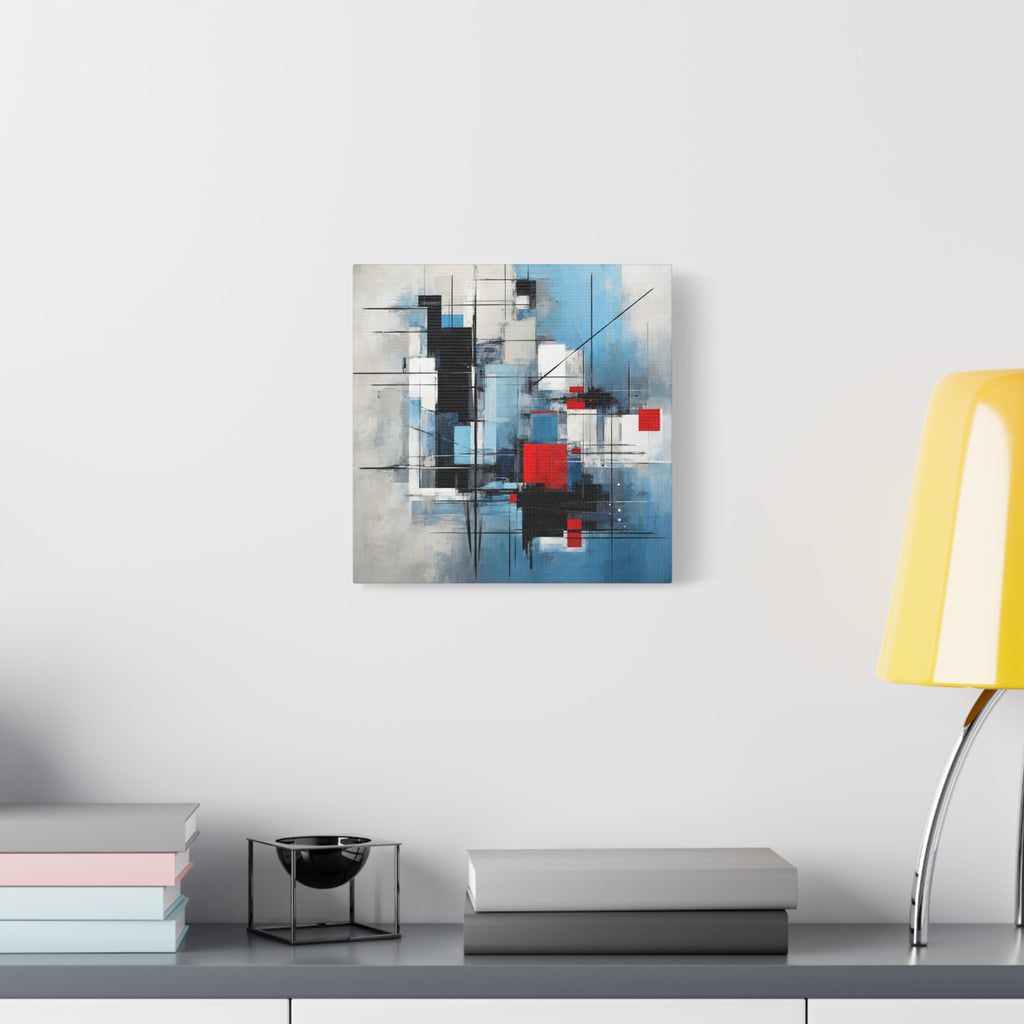 Signal Through Structure — Modern Geometric Abstract Fine Art Print