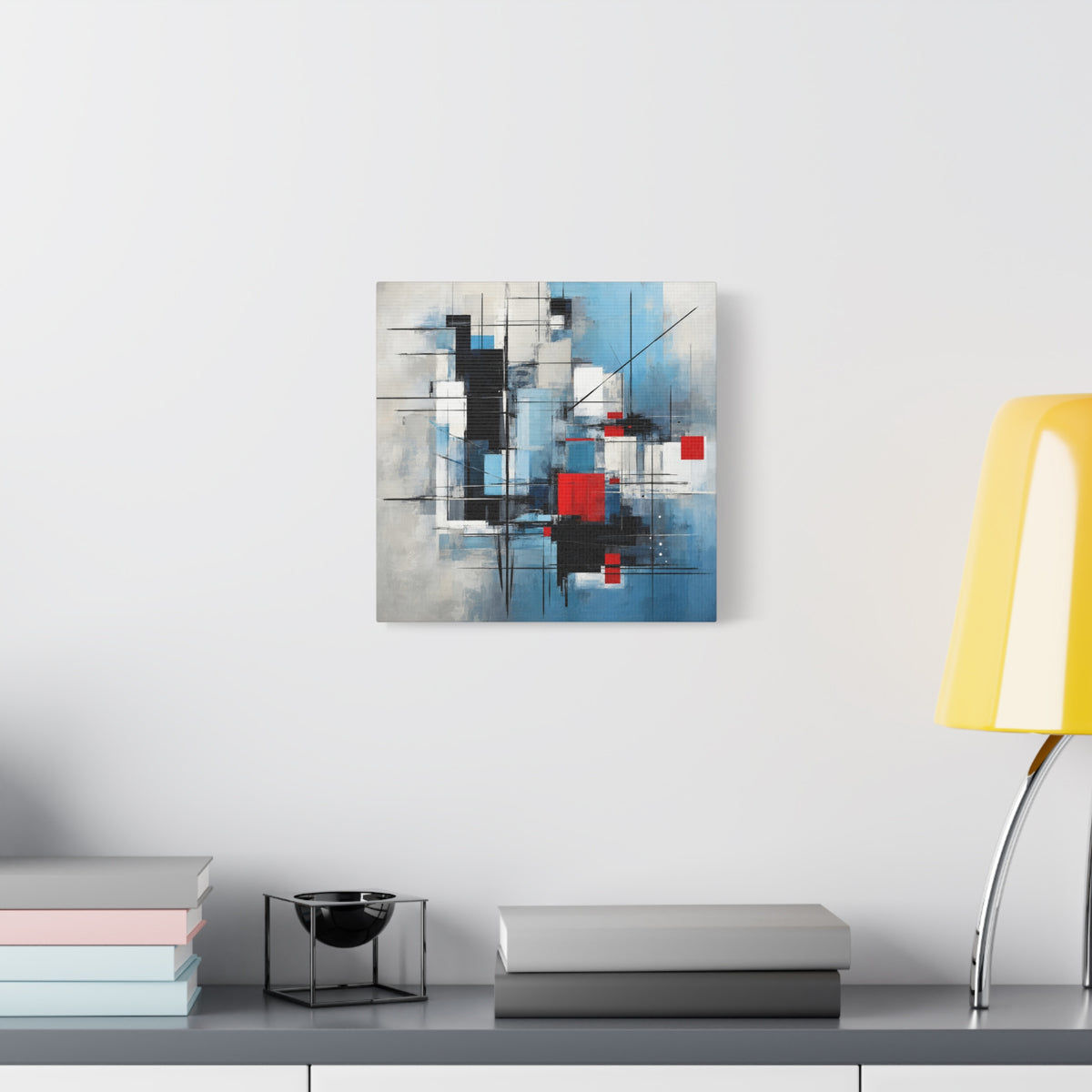 Signal Through Structure — Modern Geometric Abstract Fine Art Print