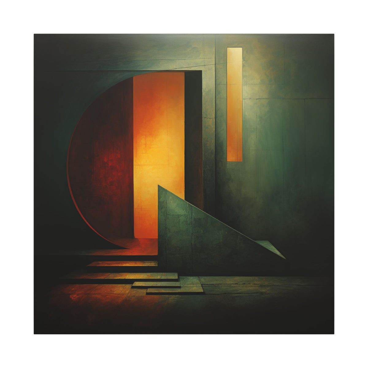 The Doorway Holds the Sun – Abstract Architectural Canvas Print