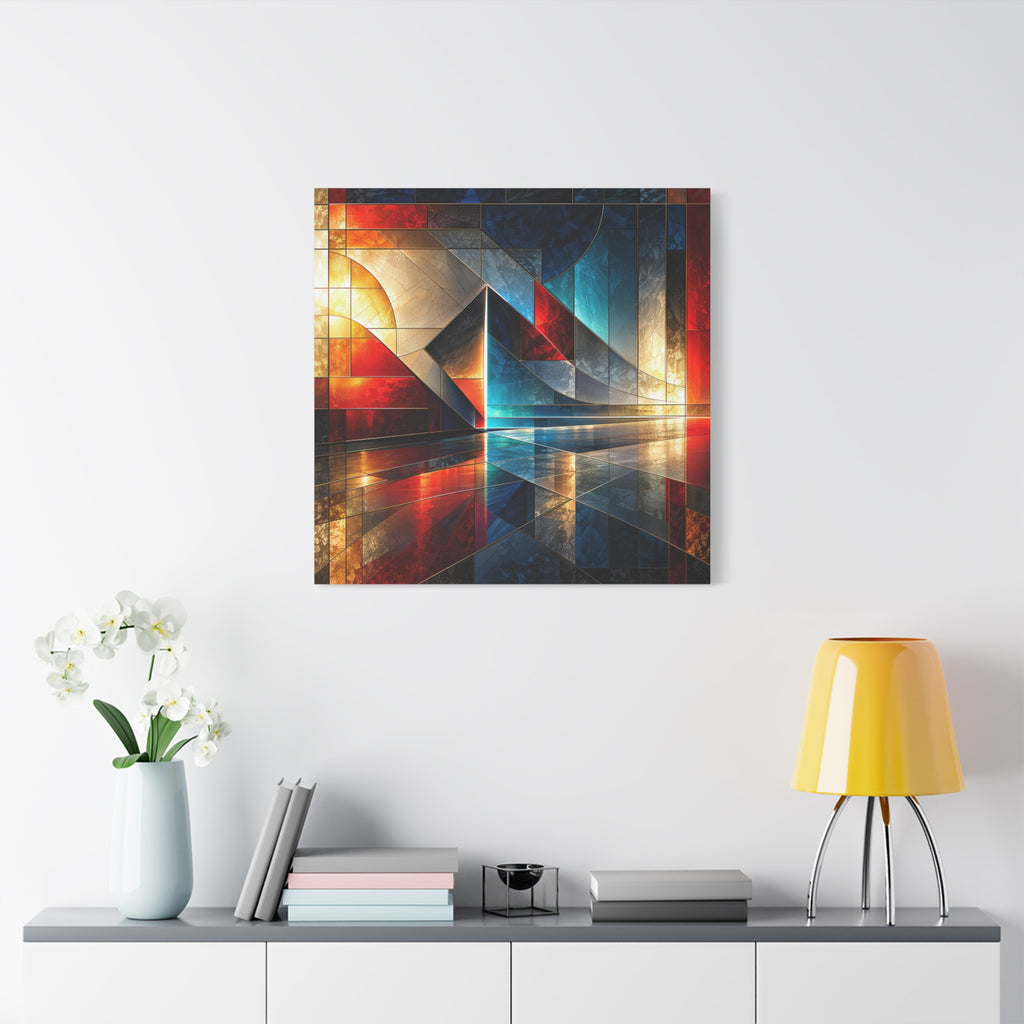 Reflected Passage — Architectural Geometric Abstract Fine Art Print