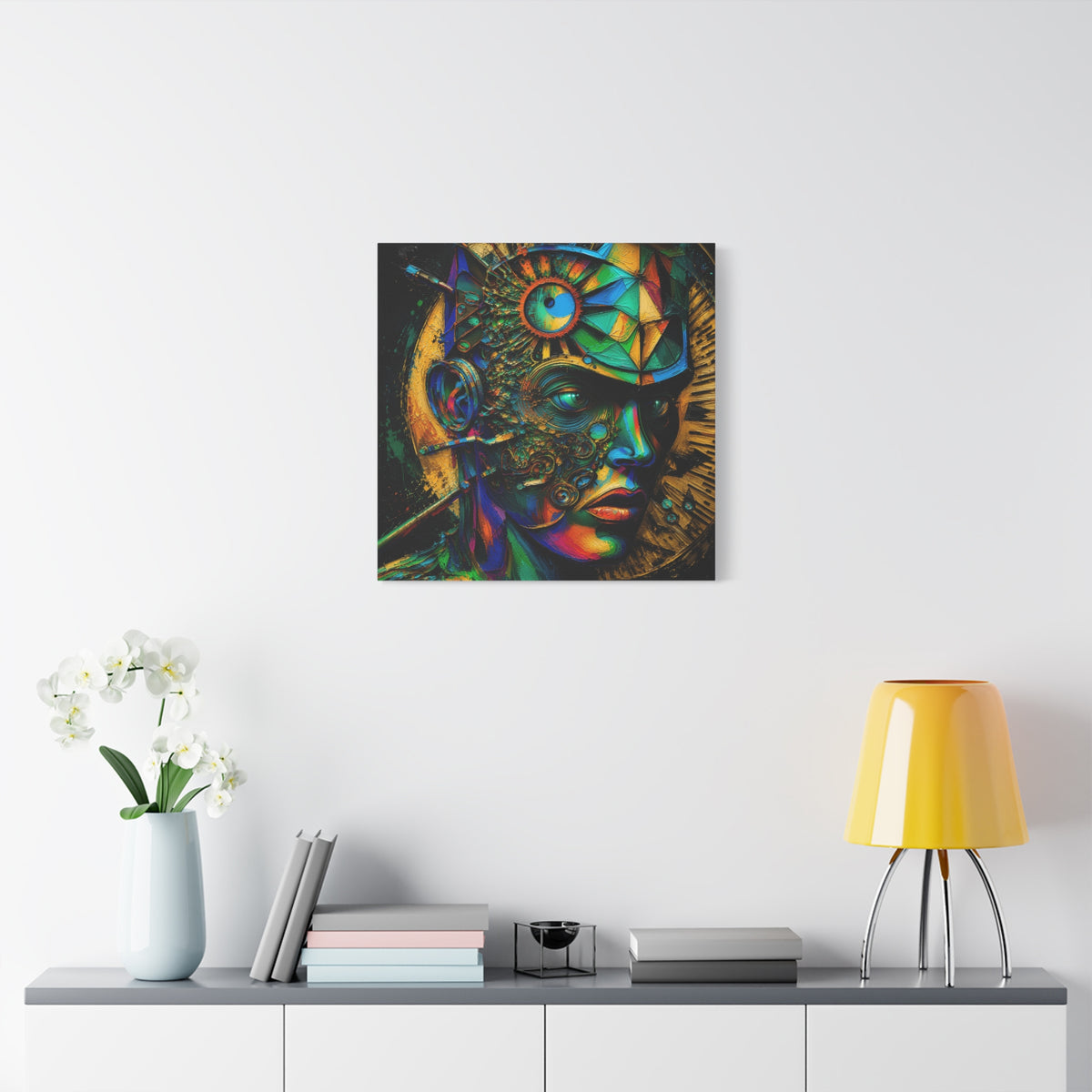 Vision Engine — Futuristic Abstract Portrait Fine Art Print