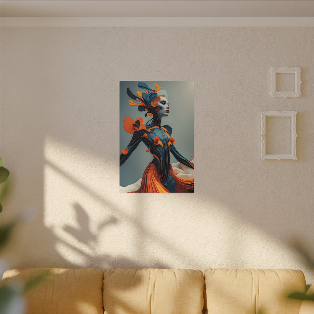 Dressed for Another World – Futuristic Fashion Portrait Canvas Print