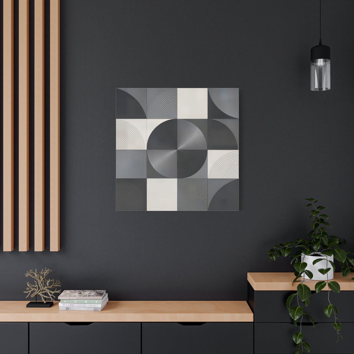 Concentric Balance — Minimalist Geometric Abstract Wall Art