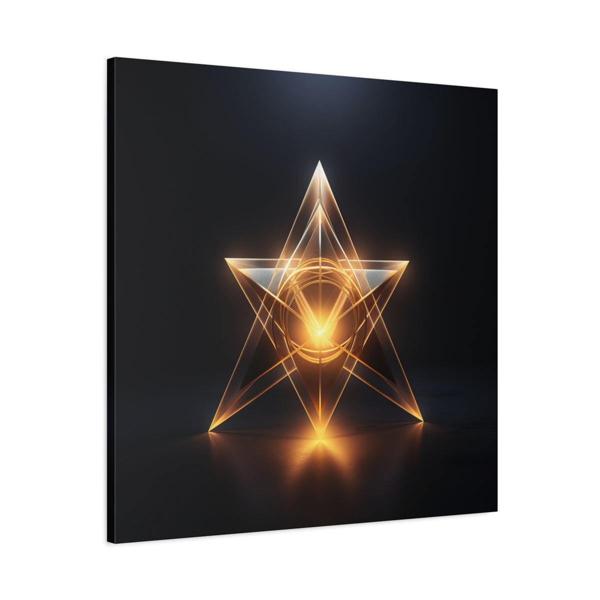 Star of Becoming — Futuristic Sacred Geometry Wall Art