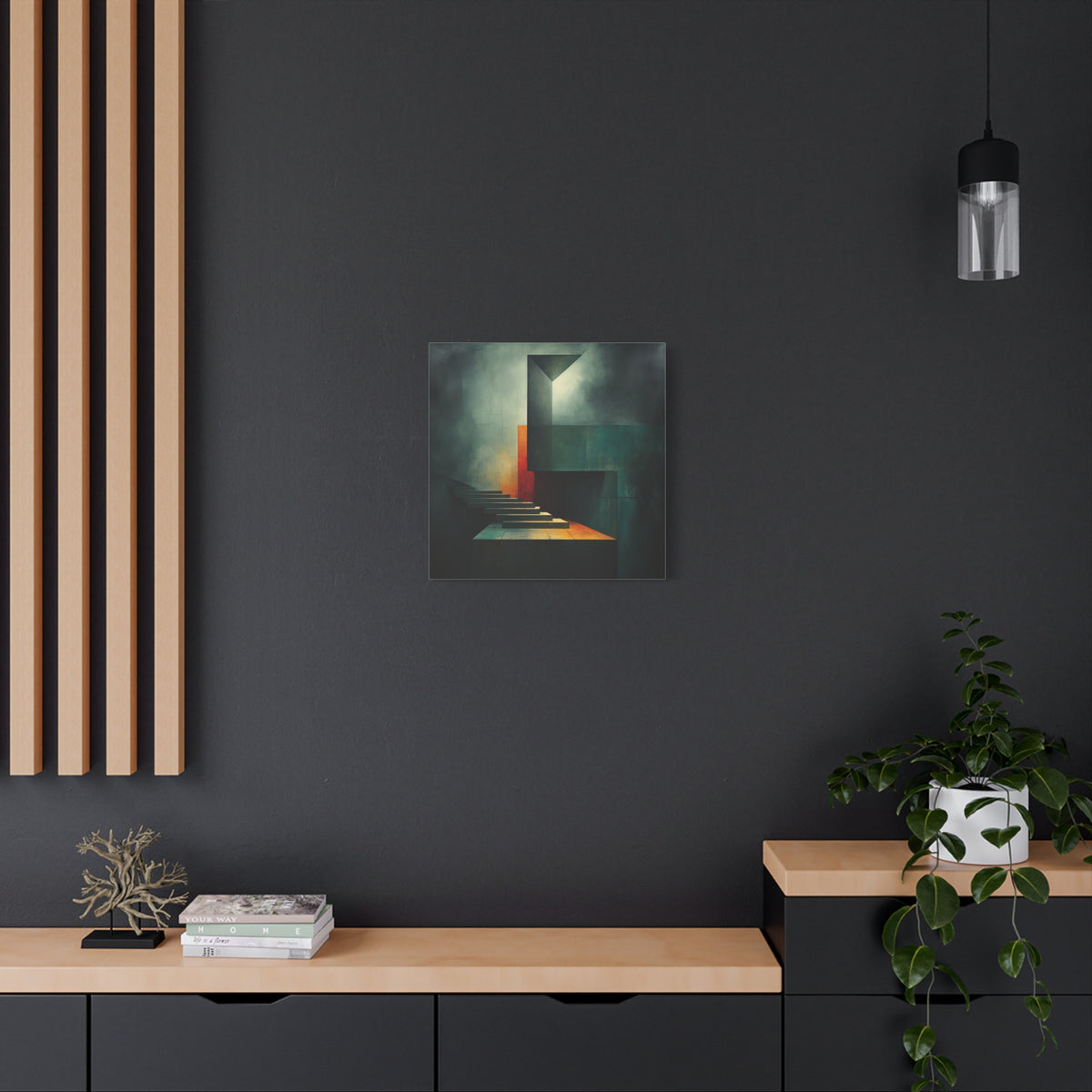 The Last Step Before Light — Modern Architectural Abstract Wall Art