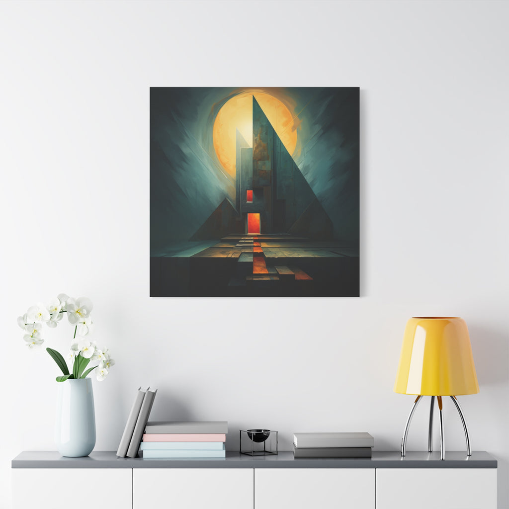 Beacon at the Edge — Futuristic Architectural Abstract Wall Art