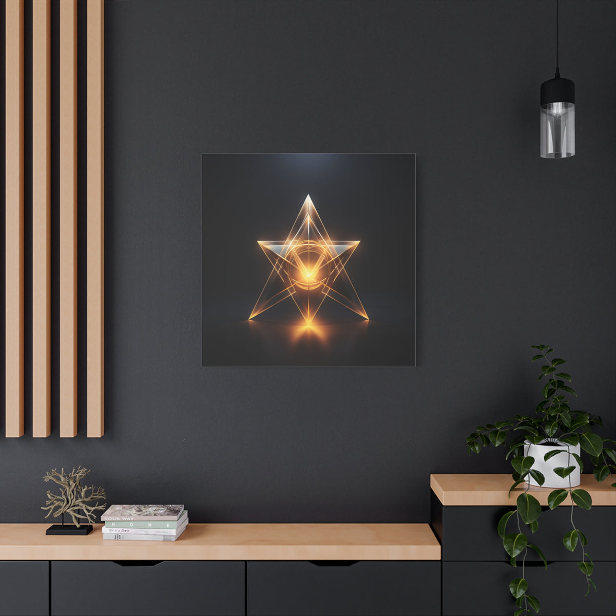 Star of Becoming — Futuristic Sacred Geometry Wall Art
