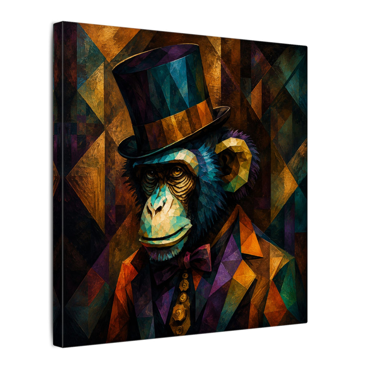 The Gentleman Primate — Cubist Chimpanzee Art Print