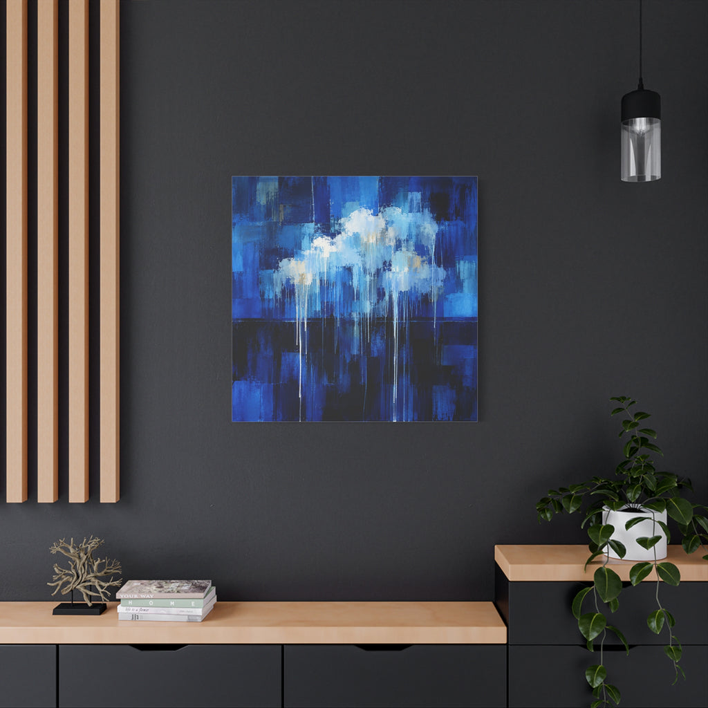 Quiet Storm — Atmospheric Blue Abstract Fine Art Print