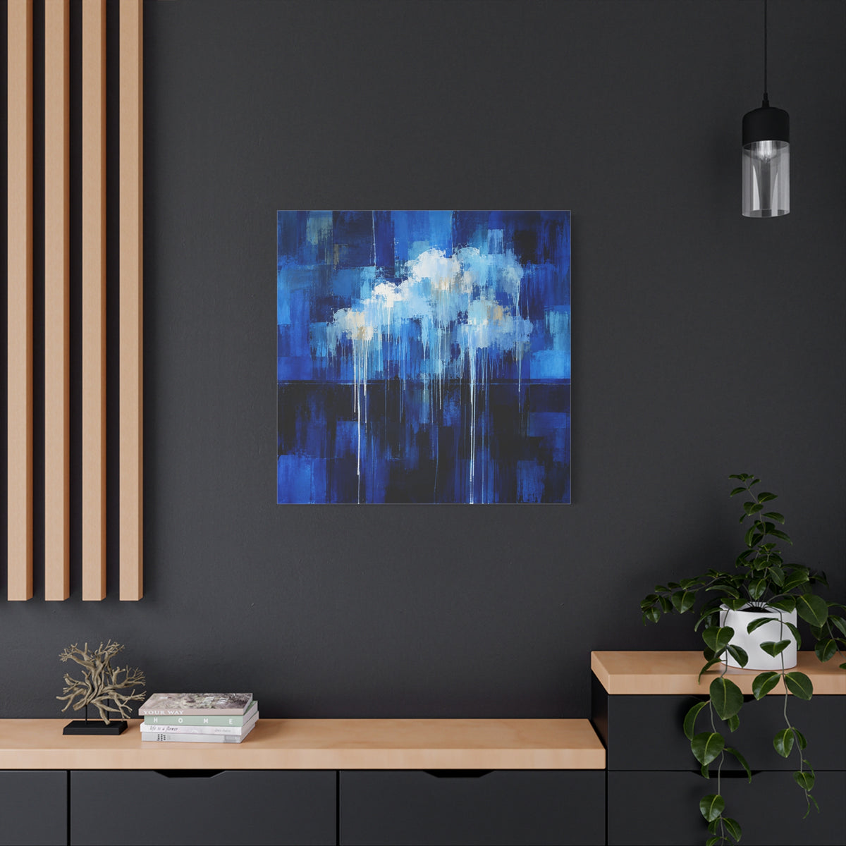 Quiet Storm — Atmospheric Blue Abstract Fine Art Print