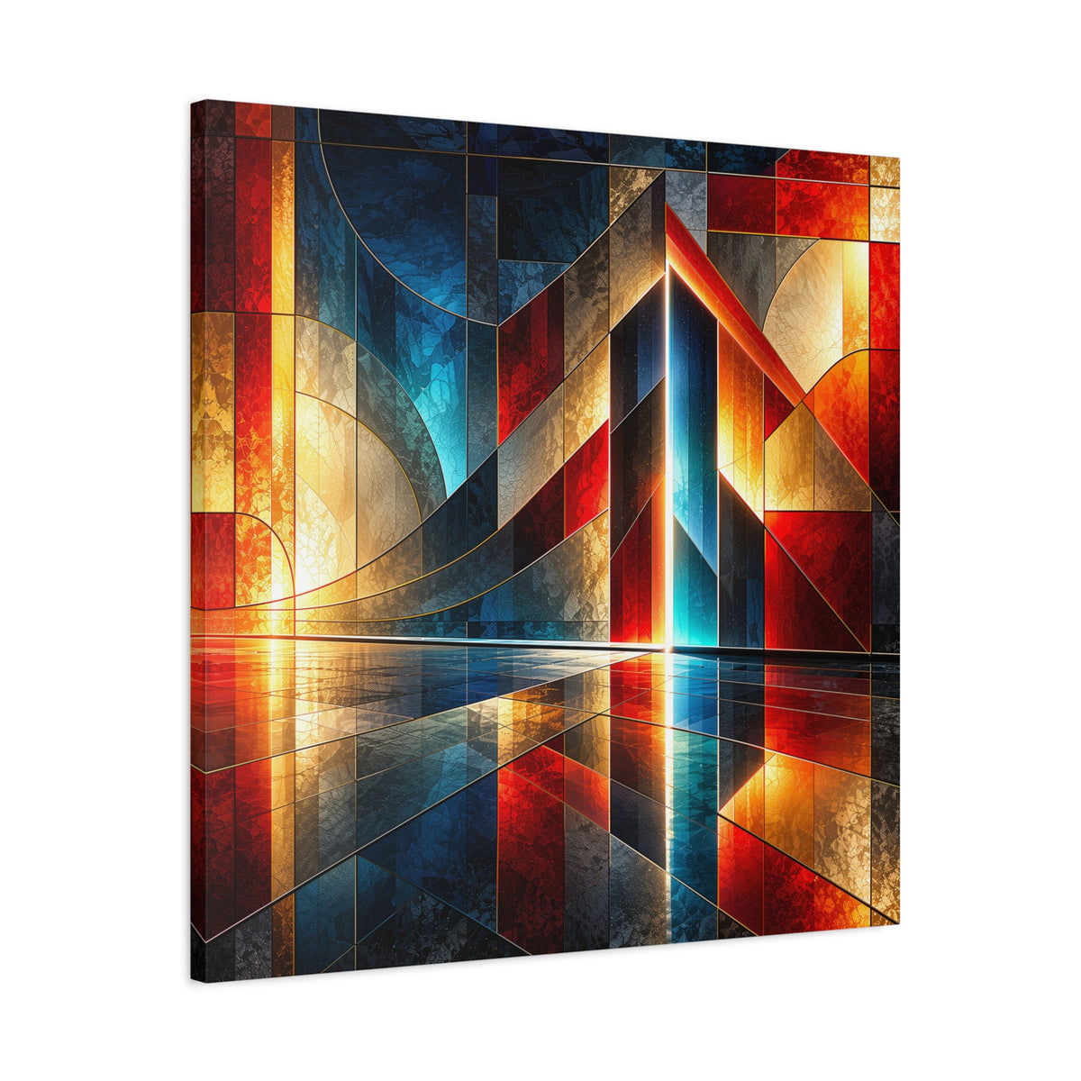 Luminous Threshold — Architectural Geometric Abstract Fine Art Print