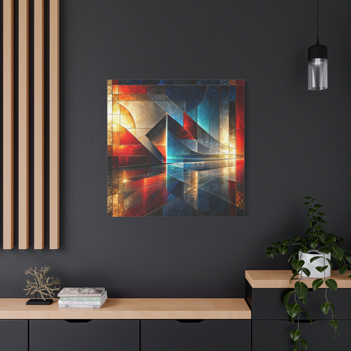 Reflected Passage — Architectural Geometric Abstract Fine Art Print