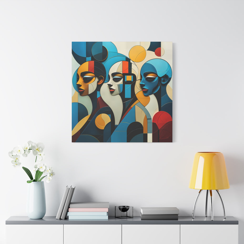 The Quiet Chorus – Modern Cubist Portrait Wall Art