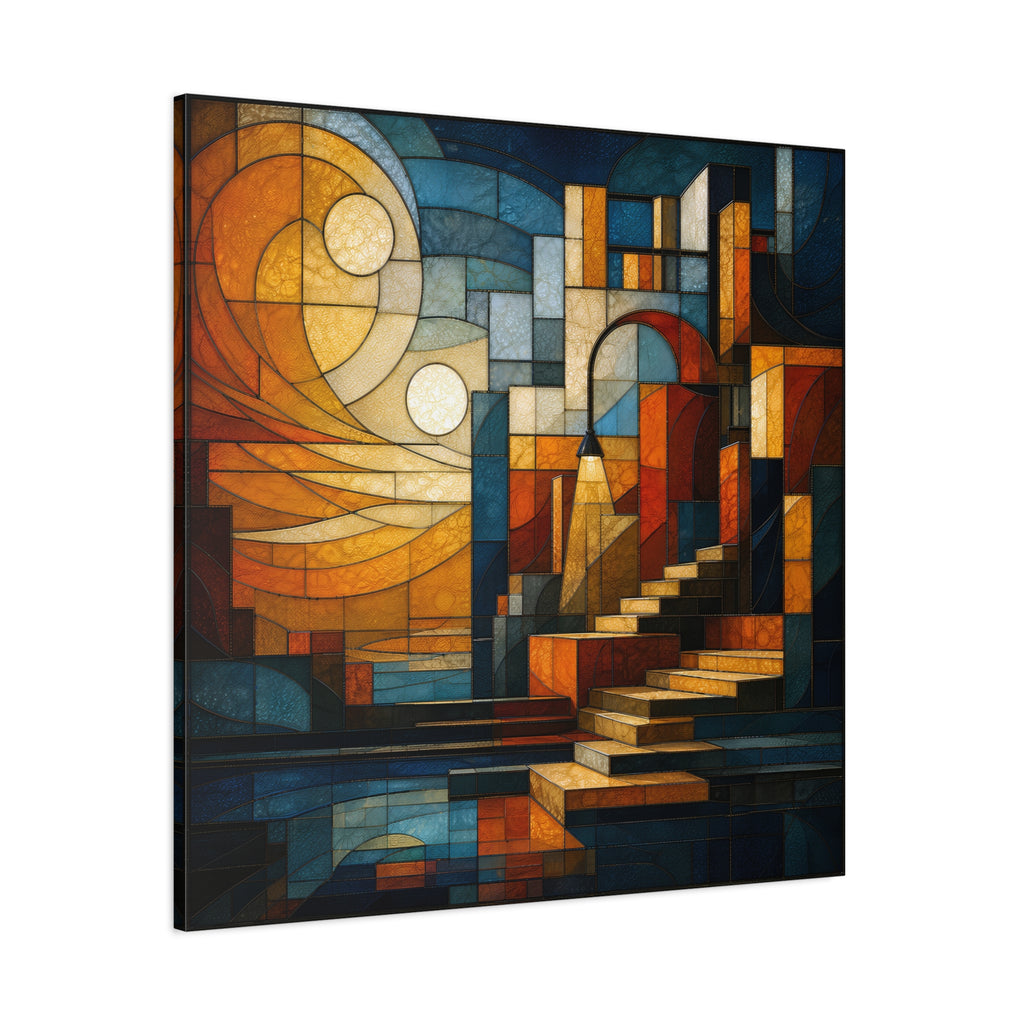 The Way Forward — Modern Architectural Stained Glass Abstract Wall Art
