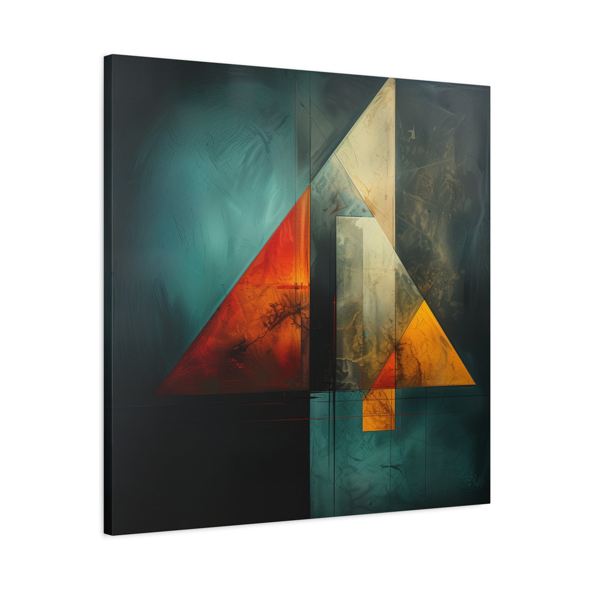 Geometry of Silence — Modern Geometric Abstract Wall Art