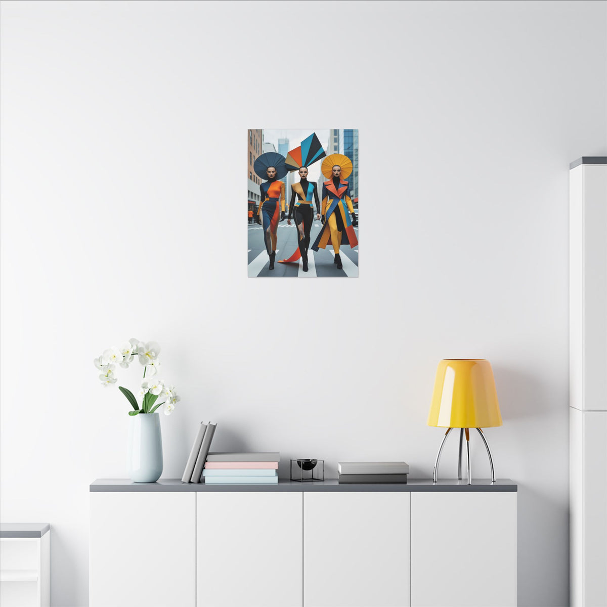 Future Ceremony – Avant-Garde Fashion Trio Canvas Print