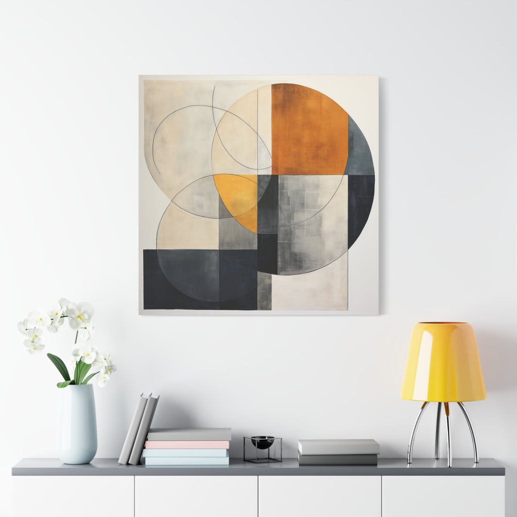 Circles in Conversation — Modern Geometric Abstract Wall Art