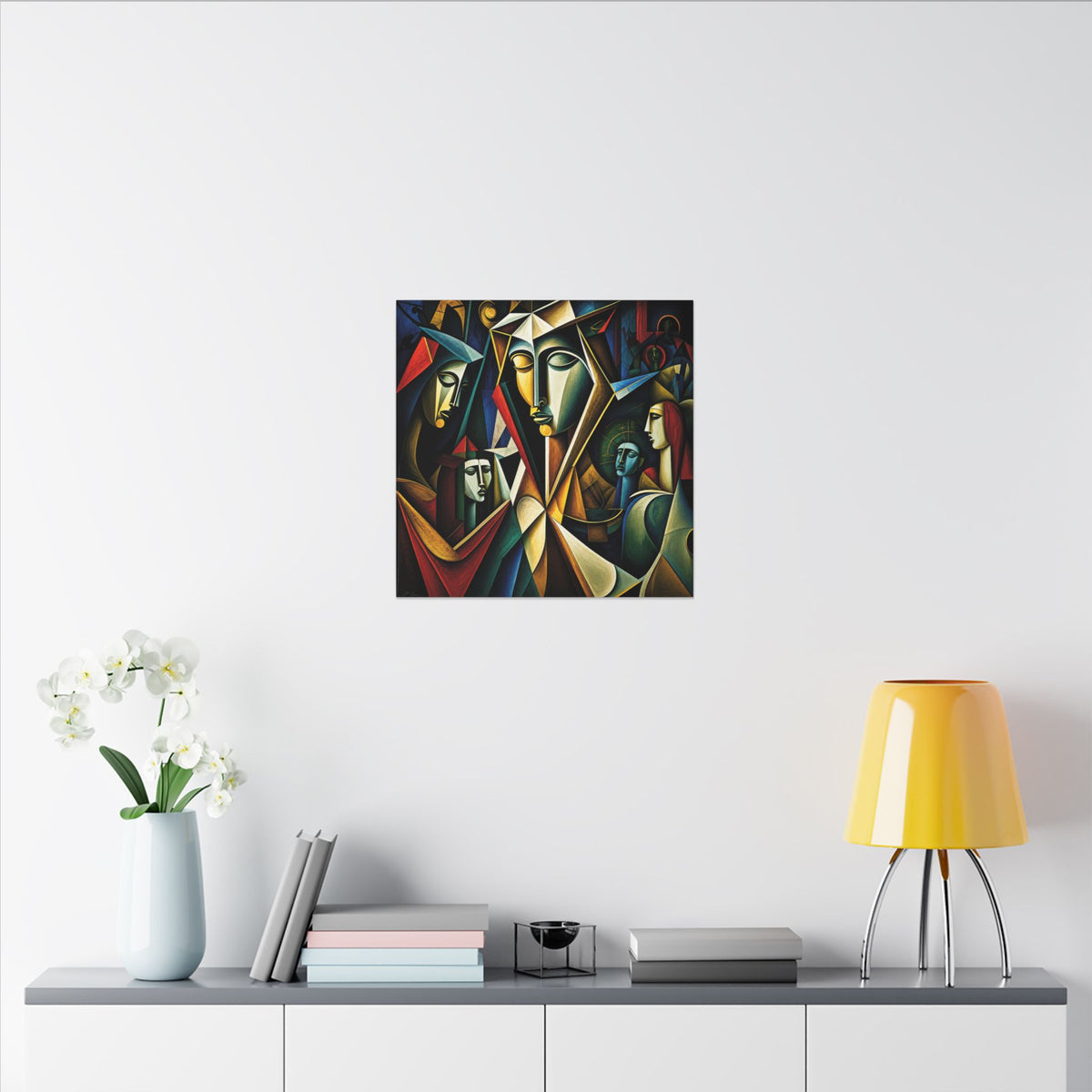 The Ones Who Walk With Us — Abstract Figurative Cubist Art Print