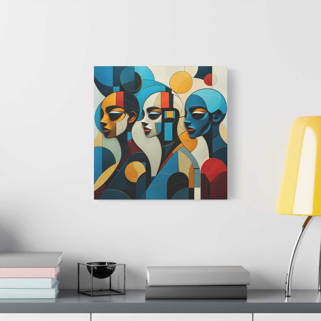The Quiet Chorus – Modern Cubist Portrait Wall Art