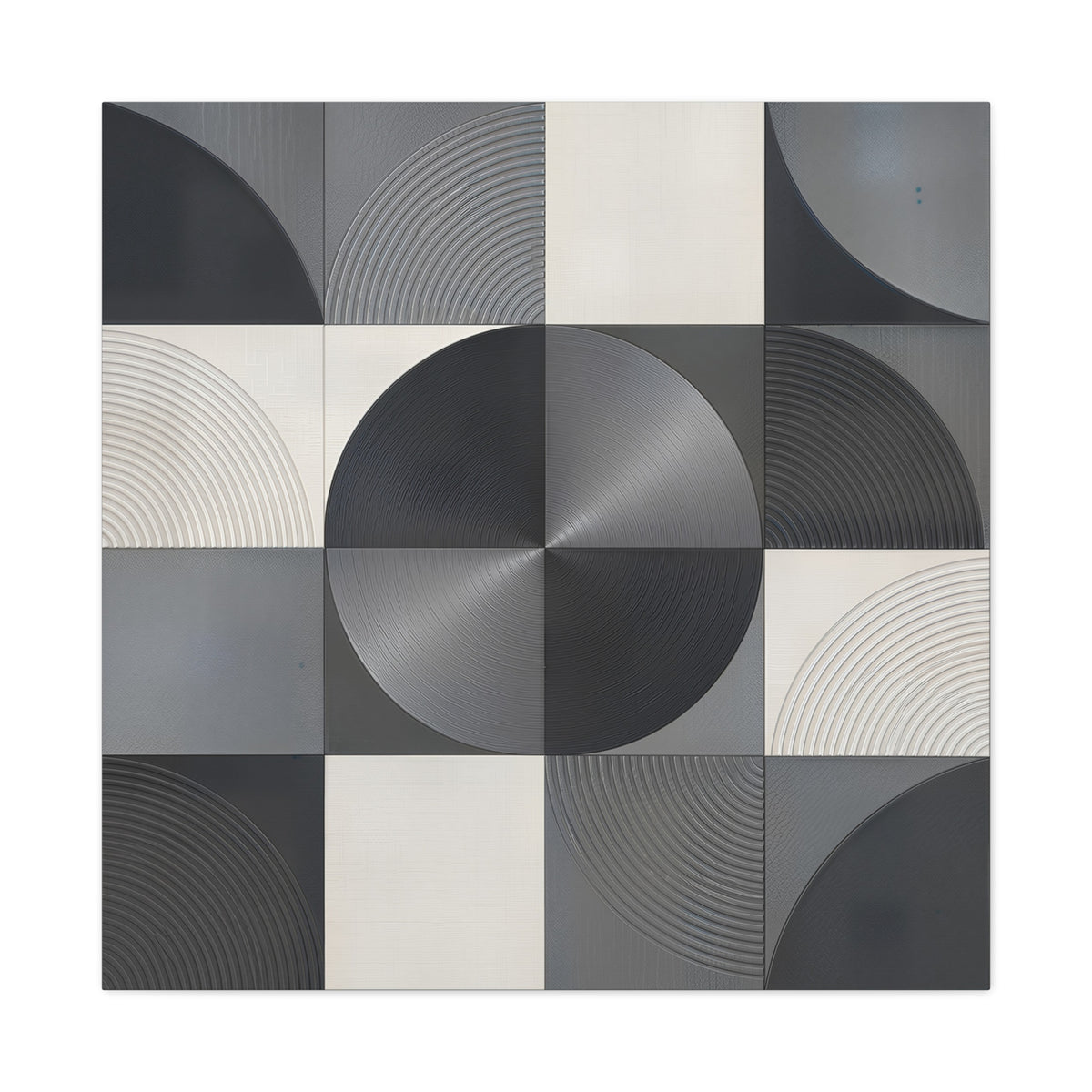 Concentric Balance — Minimalist Geometric Abstract Wall Art