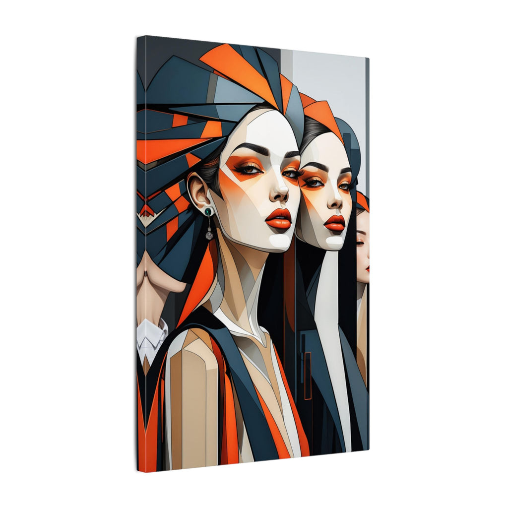 Second Impression – Geometric Fashion Portrait Canvas Print