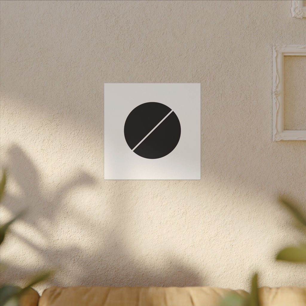 The Line Between – Minimalist Geometric Circle Canvas Print