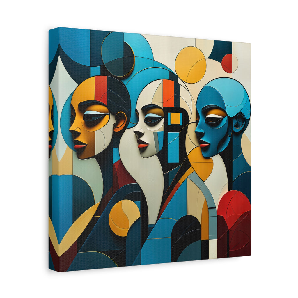 The Quiet Chorus – Modern Cubist Portrait Wall Art