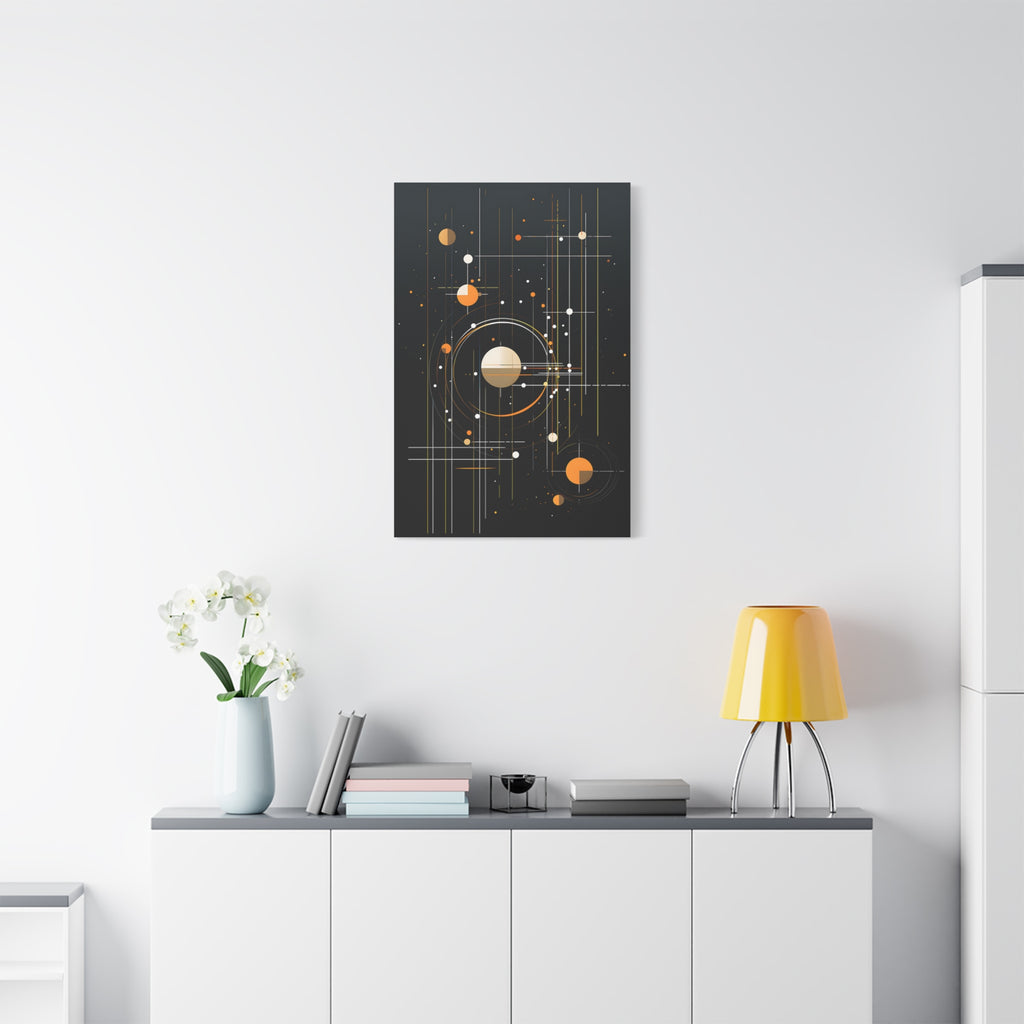 Orbital Measure – Geometric Celestial Abstract Canvas Print