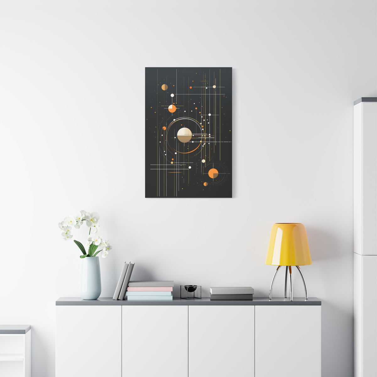 Orbital Measure – Geometric Celestial Abstract Canvas Print