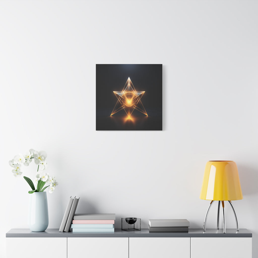 Star of Becoming — Futuristic Sacred Geometry Wall Art