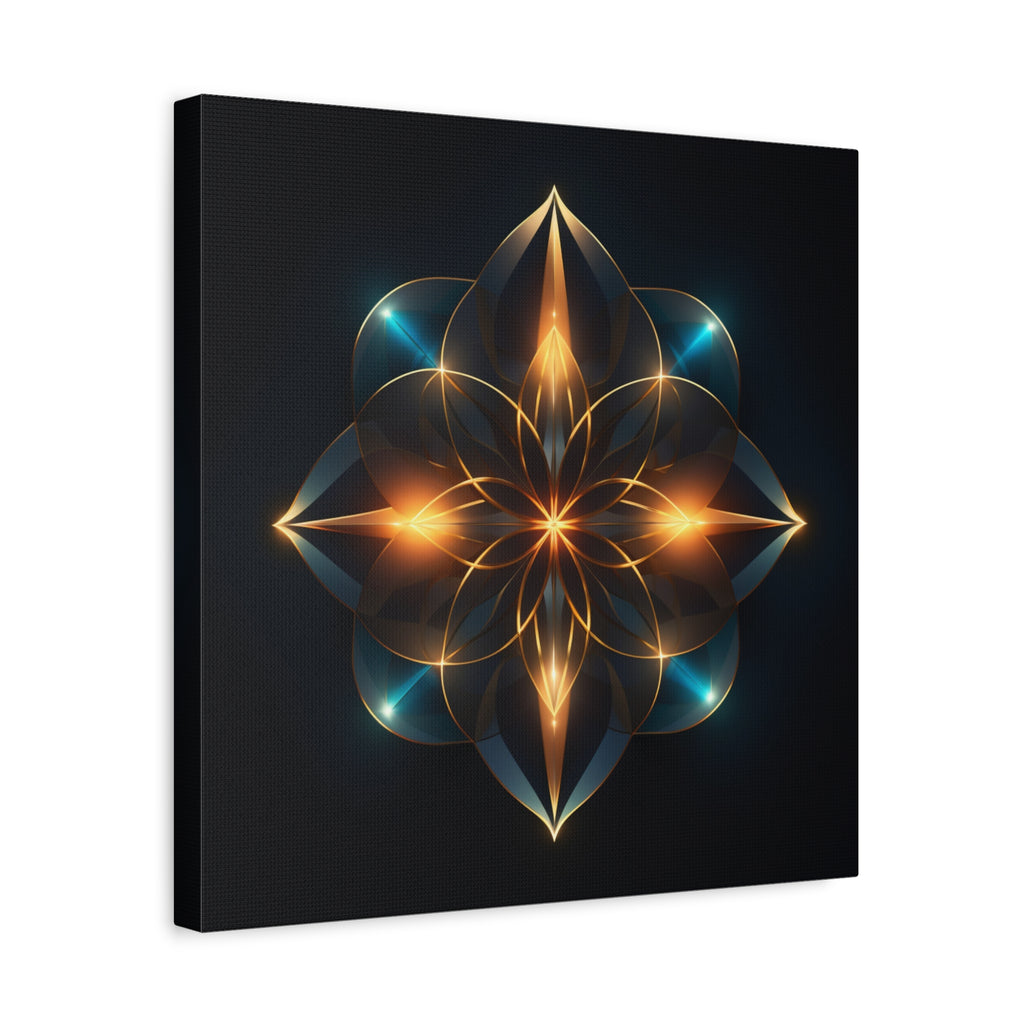 Luminous Accord — Futuristic Sacred Geometry Mandala Wall Art