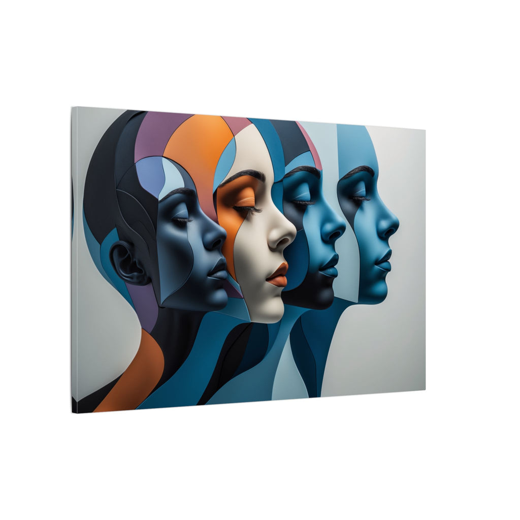 Echoes of Self – Modern Geometric Female Portrait Wall Art